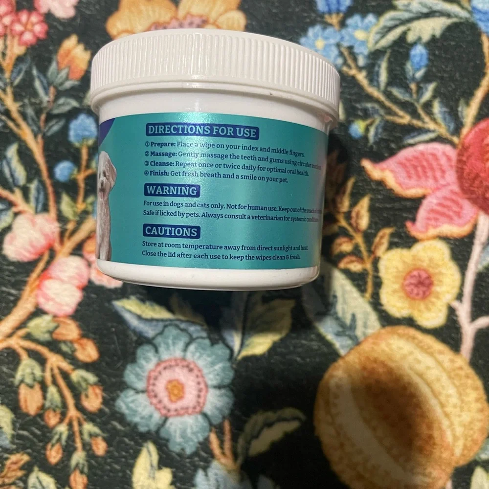 Pet Dental Finger Wipes - Blue